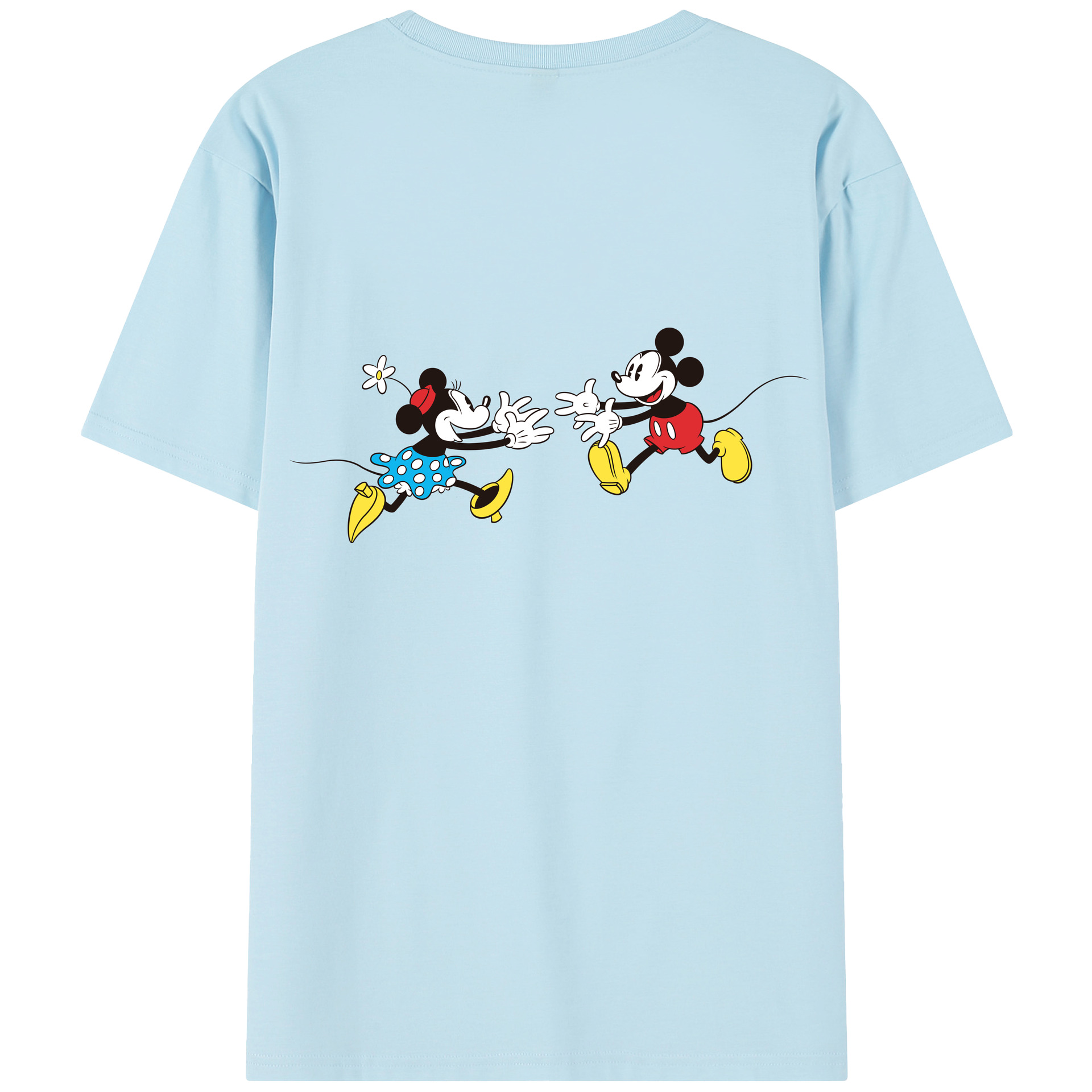 （画像用） ミッキーマウス Mickey Mouse 綿100％半袖Tシャツ（背面プリント）